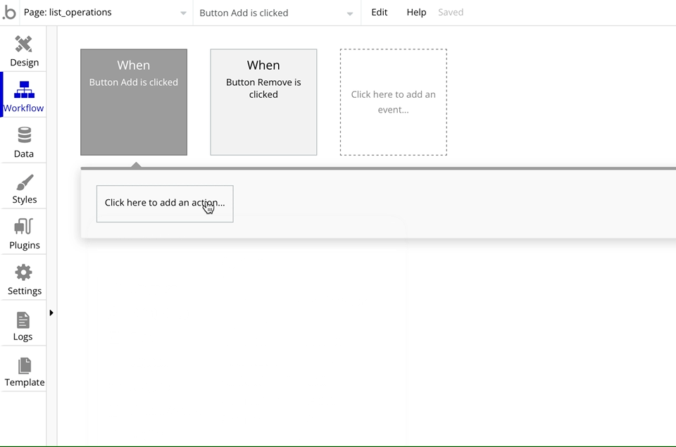 Add a list of item to a list in custom state in Bubble.io