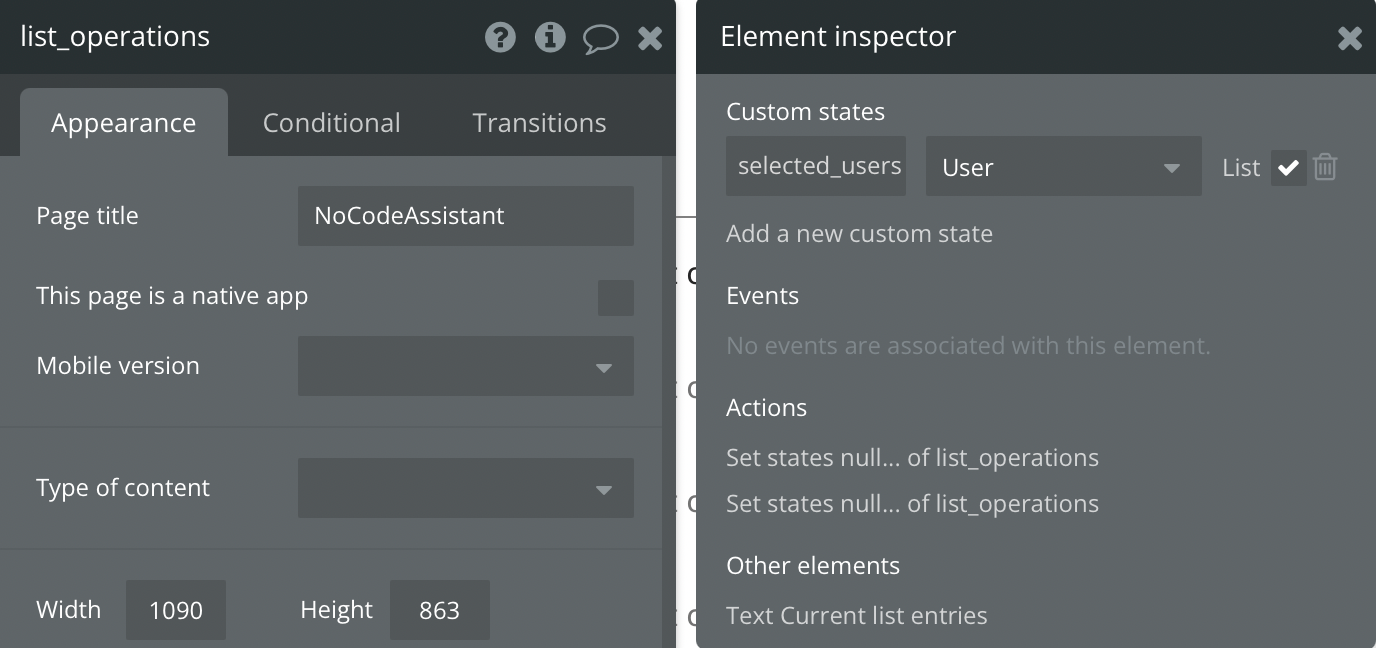 Operations on a list custom state Bubble tutorial Bubble.io Nocodeassistant