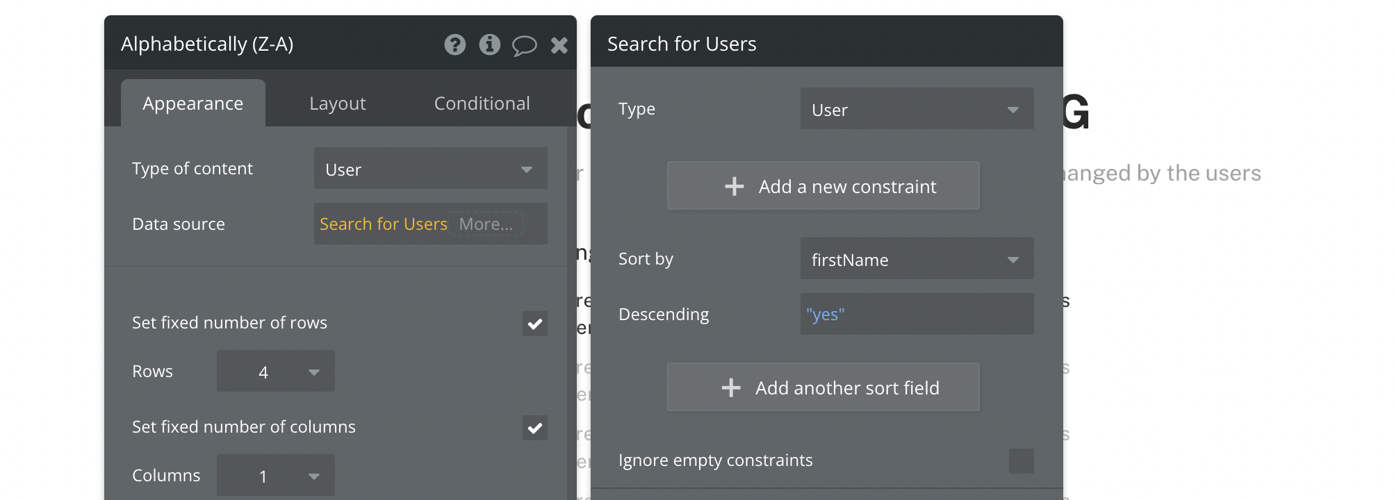 Sorting a list alphabetically in Bubble