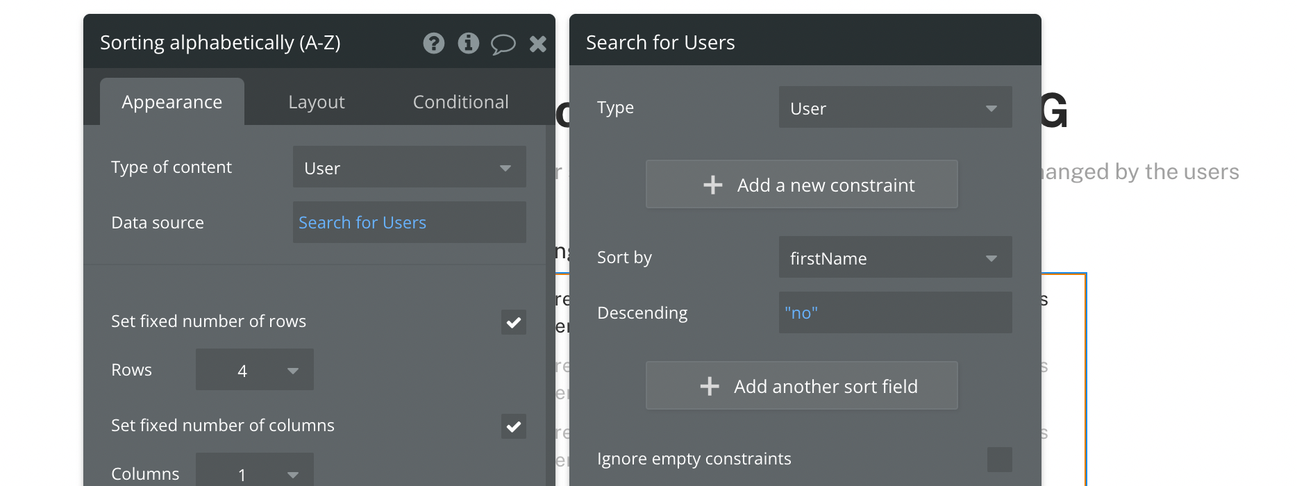 Sorting a list alphabetically in Bubble