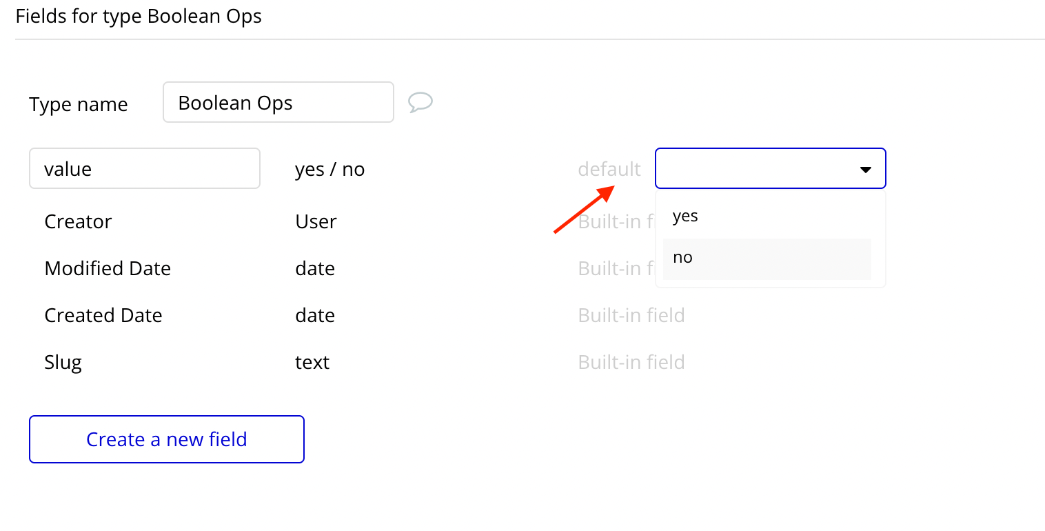 Working with Boolean fields in Bubble