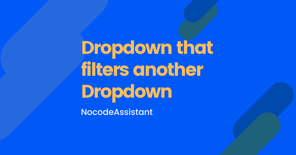 A dropdown that filters another dropdown in Bubble