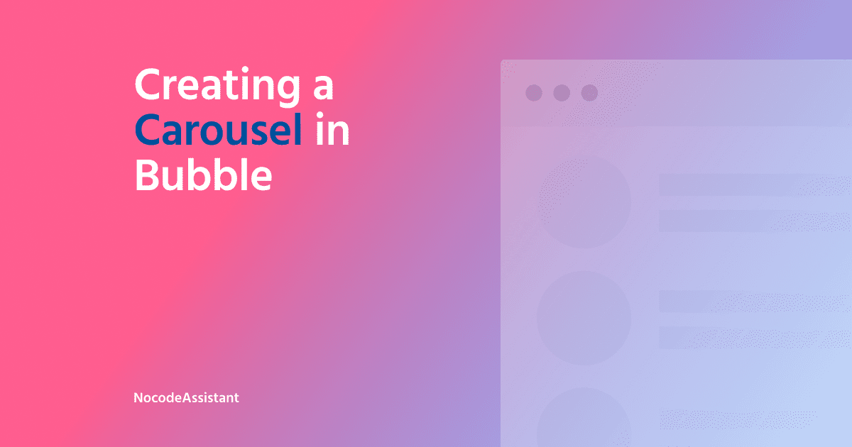 Creating a carousel in Bubble.io